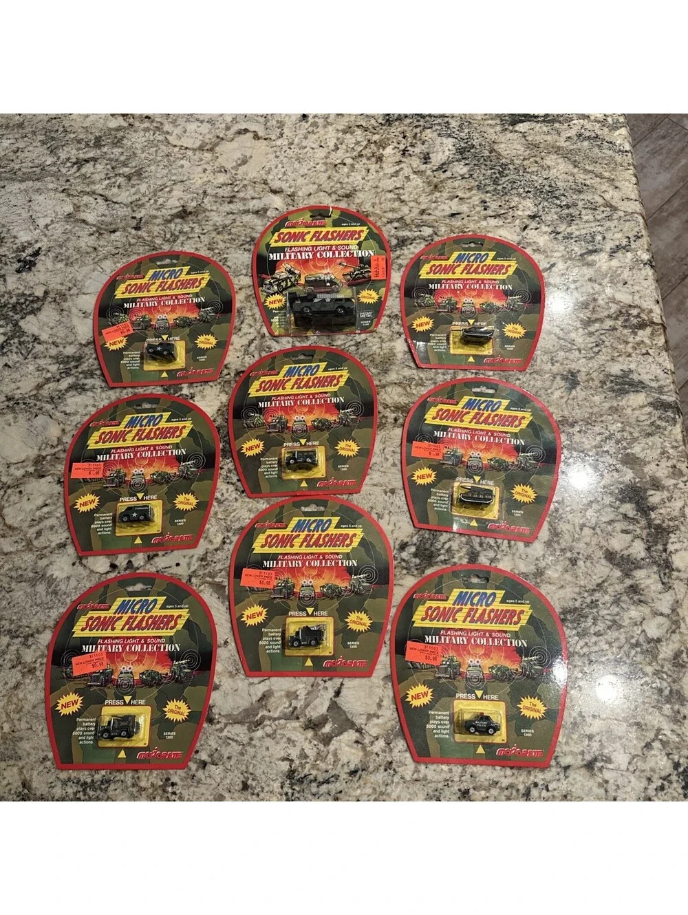 Majorette Micro Sonic Flashers Military Collection Lot Of 9 NEW + FAST SHIPPING